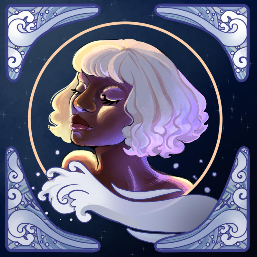 bust + simple background